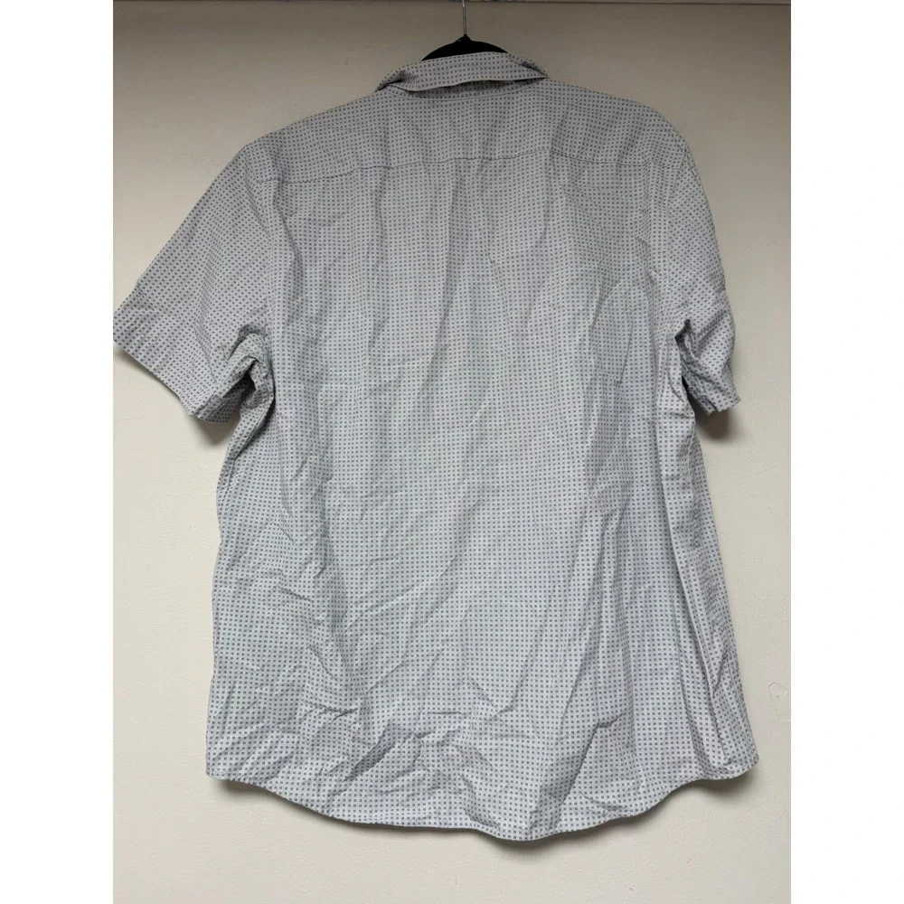 Banana Republic Mens Large Slim Fit Short Sleeve Button Down Shirt Patterned‎